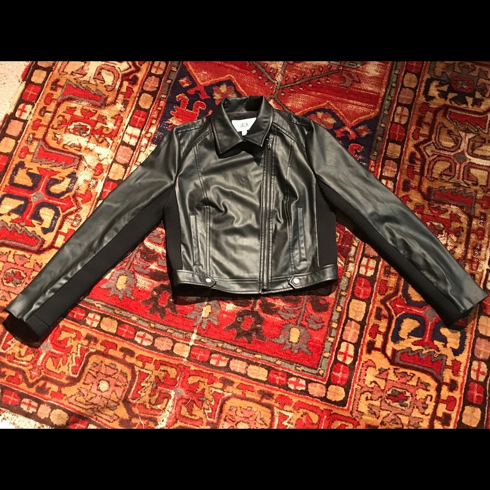 JACK BB Dakota cropped vegan leather jacket